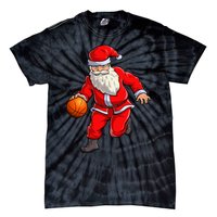 Basketball Santa Dribble Ball Christmas Sports Xmas Tie-Dye T-Shirt