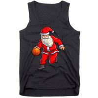 Basketball Santa Dribble Ball Christmas Sports Xmas Tank Top