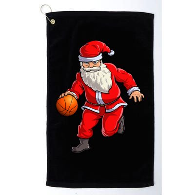 Basketball Santa Dribble Ball Christmas Sports Xmas Golf Towel