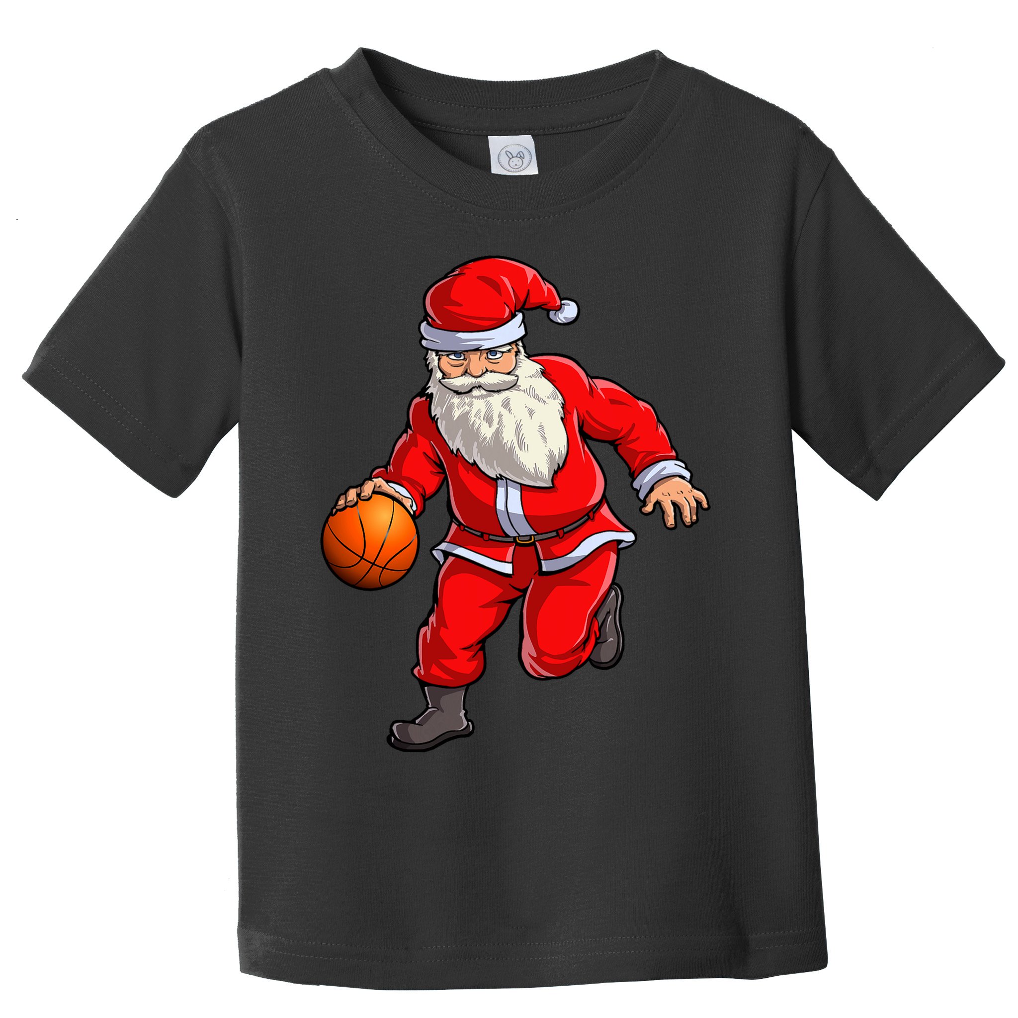 Basketball Santa Dribble Ball Christmas Sports Xmas Toddler T-Shirt