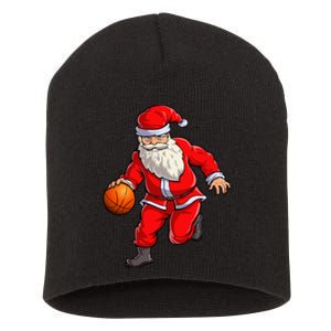 Basketball Santa Dribble Ball Christmas Sports Xmas Short Acrylic Beanie