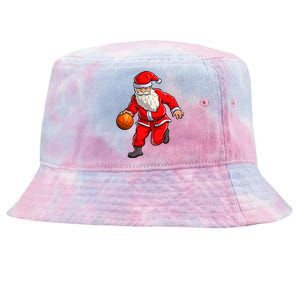 Basketball Santa Dribble Ball Christmas Sports Xmas Tie-Dyed Bucket Hat