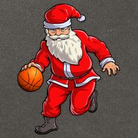 Basketball Santa Dribble Ball Christmas Sports Xmas Cotton Canvas Backpack