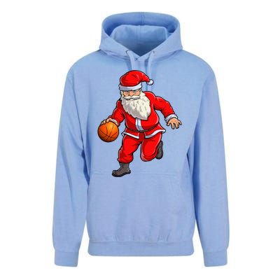 Basketball Santa Dribble Ball Christmas Sports Xmas Unisex Surf Hoodie