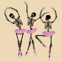 Ballerina Skeletons Dancing Halloween Ballerina Skeleton  Zip Tote Bag