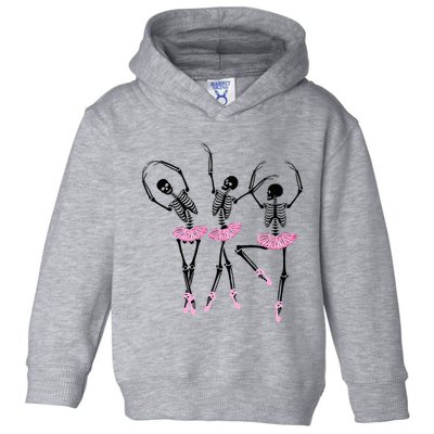 Ballerina Skeletons Dancing Halloween Ballerina Skeleton  Toddler Hoodie