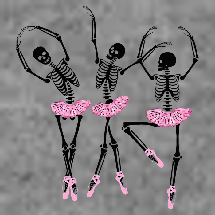 Ballerina Skeletons Dancing Halloween Ballerina Skeleton  Tall Hoodie