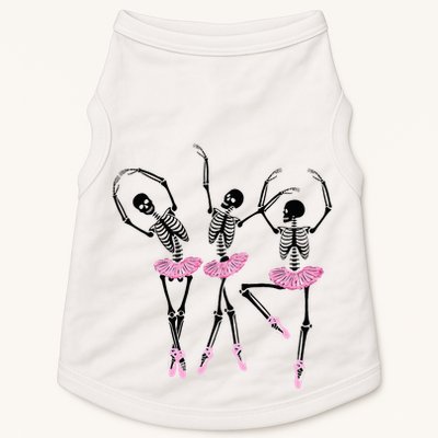 Ballerina Skeletons Dancing Halloween Ballerina Skeleton  Doggie Tank