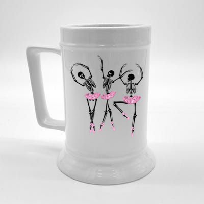 Ballerina Skeletons Dancing Halloween Ballerina Skeleton  Beer Stein