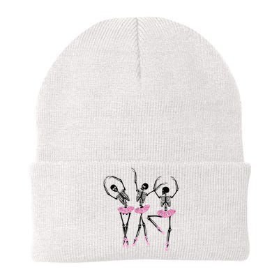 Ballerina Skeletons Dancing Halloween Ballerina Skeleton  Knit Cap Winter Beanie