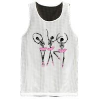 Ballerina Skeletons Dancing Halloween Ballerina Skeleton  Mesh Reversible Basketball Jersey Tank