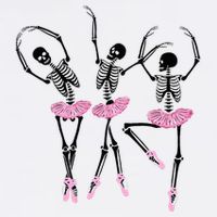 Ballerina Skeletons Dancing Halloween Ballerina Skeleton  Youth Performance Sprint T-Shirt