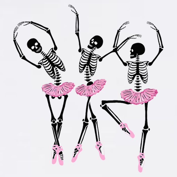 Ballerina Skeletons Dancing Halloween Ballerina Skeleton  Youth Performance Sprint T-Shirt