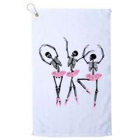 Ballerina Skeletons Dancing Halloween Ballerina Skeleton  Golf Towel