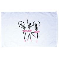 Ballerina Skeletons Dancing Halloween Ballerina Skeleton  Microfiber Hand Towel