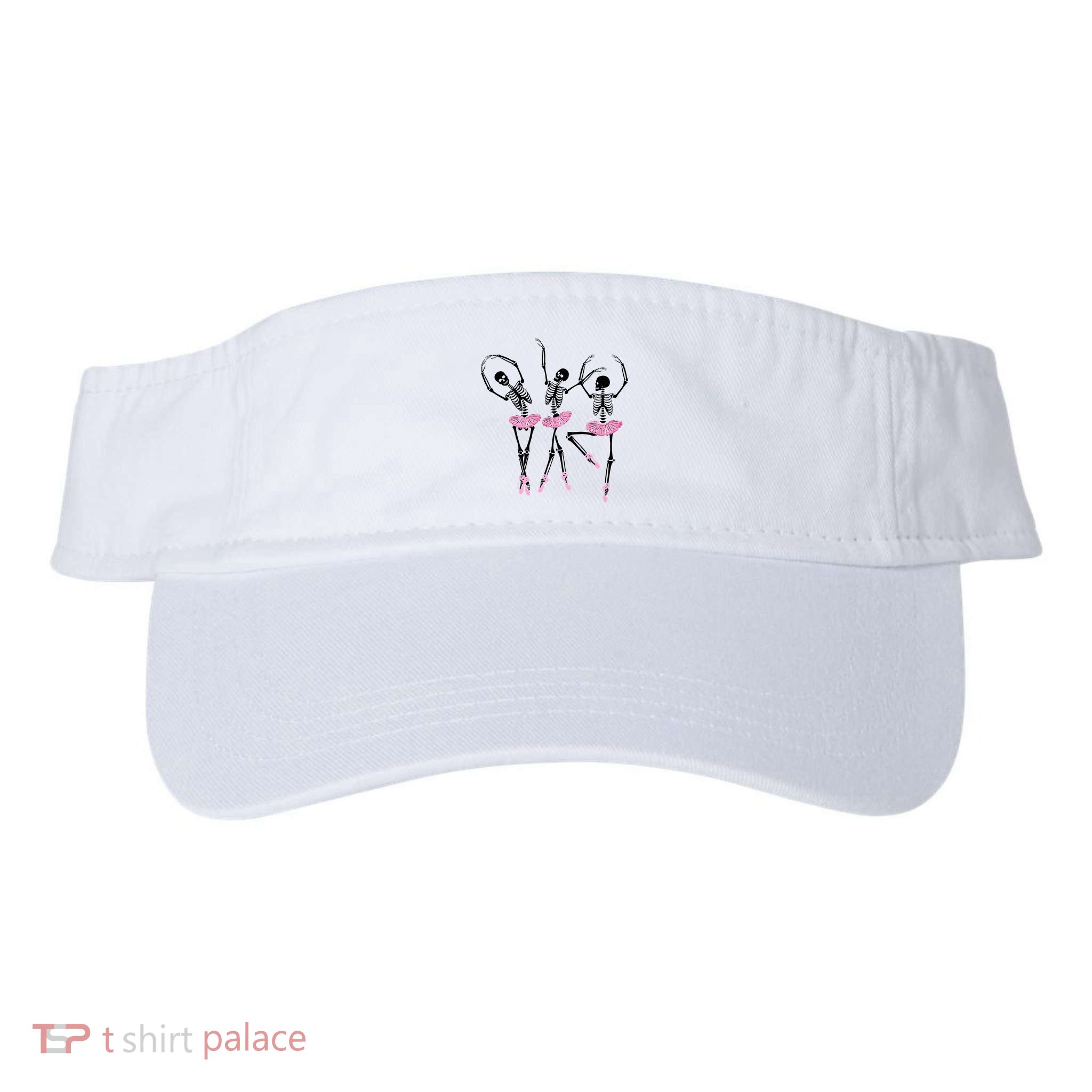 Ballerina Skeletons Dancing Halloween Ballerina Skeleton  Visor