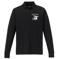 Black S.H.E.E.P Definition Sarcastic Quote Design For Everyone Performance Long Sleeve Polo