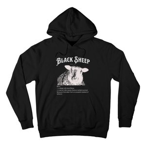 Black S.H.E.E.P Definition Sarcastic Quote Design For Everyone Hoodie