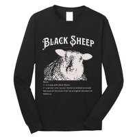 Black S.H.E.E.P Definition Sarcastic Quote Design For Everyone Long Sleeve Shirt