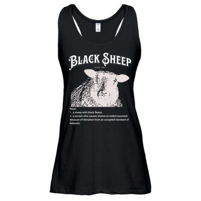 Black S.H.E.E.P Definition Sarcastic Quote Design For Everyone Ladies Essential Flowy Tank