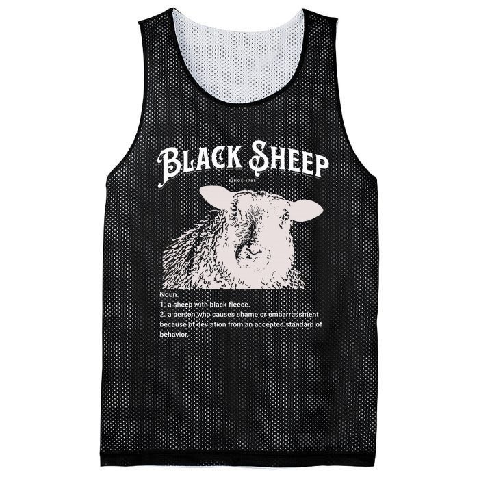 Black S.H.E.E.P Definition Sarcastic Quote Design For Everyone Mesh Reversible Basketball Jersey Tank