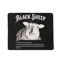 Black S.H.E.E.P Definition Sarcastic Quote Design For Everyone Mousepad