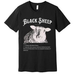 Black S.H.E.E.P Definition Sarcastic Quote Design For Everyone Premium T-Shirt