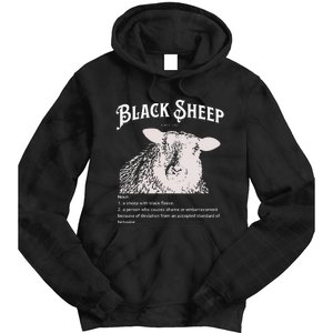 Black S.H.E.E.P Definition Sarcastic Quote Design For Everyone Tie Dye Hoodie