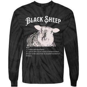 Black S.H.E.E.P Definition Sarcastic Quote Design For Everyone Tie-Dye Long Sleeve Shirt