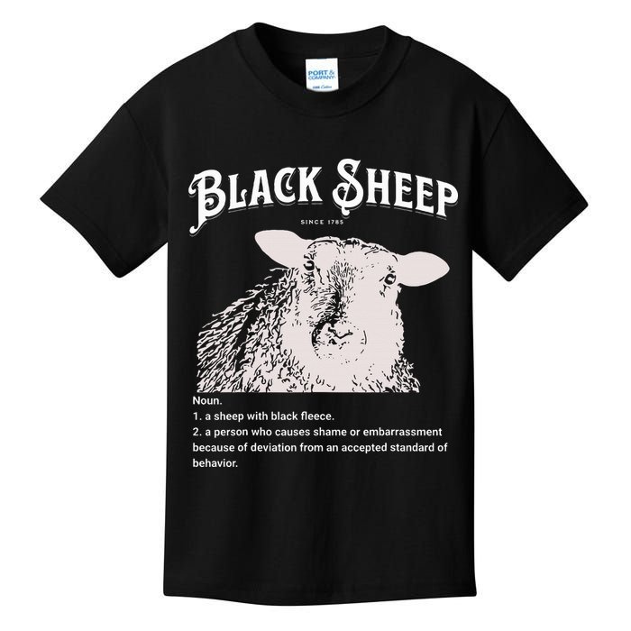 Black S.H.E.E.P Definition Sarcastic Quote Design For Everyone Kids T-Shirt