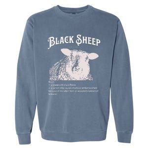 Black S.H.E.E.P Definition Sarcastic Quote Design For Everyone Garment-Dyed Sweatshirt