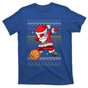 Basketball Santa Dabbing Ugly Christmas Xmas Pajama Gift T-Shirt