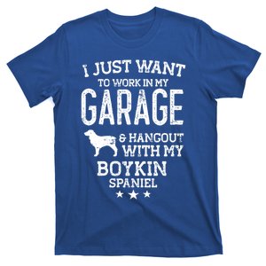 Boykin Spaniel Dad Car Garage Hangout Funny Gift T-Shirt