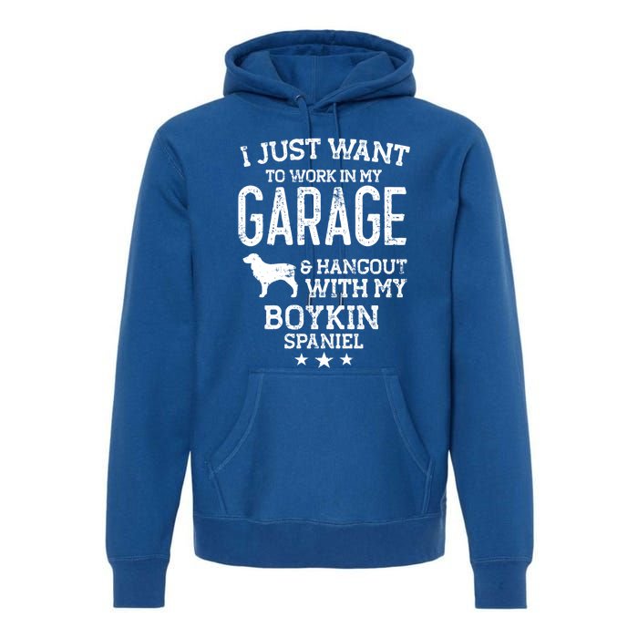 Boykin Spaniel Dad Car Garage Hangout Funny Gift Premium Hoodie