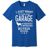 Boykin Spaniel Dad Car Garage Hangout Funny Gift Premium T-Shirt