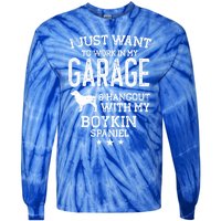 Boykin Spaniel Dad Car Garage Hangout Funny Gift Tie-Dye Long Sleeve Shirt