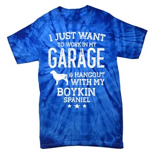 Boykin Spaniel Dad Car Garage Hangout Funny Gift Tie-Dye T-Shirt