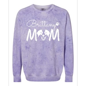 Brittany Spaniel Dog Rescue Brittany Mom Gift Colorblast Crewneck Sweatshirt