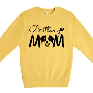 Brittany Spaniel Dog Rescue Brittany Mom Gift Premium Crewneck Sweatshirt