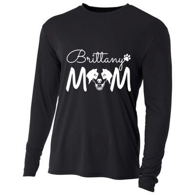 Brittany Spaniel Dog Rescue Brittany Mom Gift Cooling Performance Long Sleeve Crew