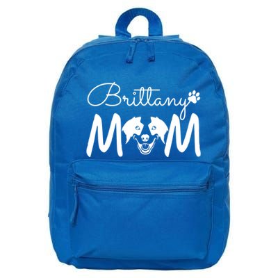 Brittany Spaniel Dog Rescue Brittany Mom Gift 16 in Basic Backpack