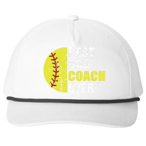 Best Softball Dad Coach Ever Retro Father Softball Coach Dad Snapback Five-Panel Rope Hat