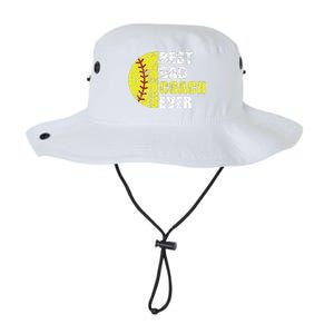 Best Softball Dad Coach Ever Retro Father Softball Coach Dad Legacy Cool Fit Booney Bucket Hat