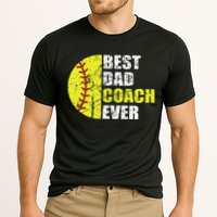 Best Softball Dad Coach Ever Retro Father Softball Coach Dad Performance Shirt