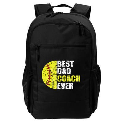 Best Softball Dad Coach Ever Retro Father Softball Coach Dad Backpack