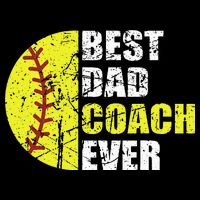 Best Softball Dad Coach Ever Retro Father Softball Coach Dad 16 in Basic Backpack