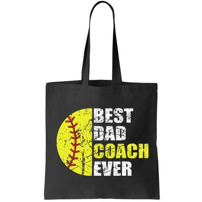 Best Softball Dad Coach Ever Retro Father Softball Coach Dad Bag