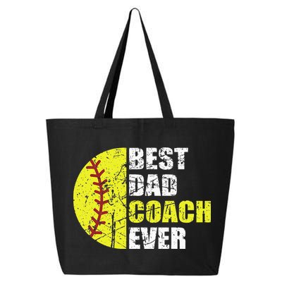 Best Softball Dad Coach Ever Retro Father Softball Coach Dad 25L Jumbo Tote