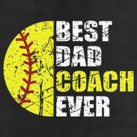 Best Softball Dad Coach Ever Retro Father Softball Coach Dad Golf Towel