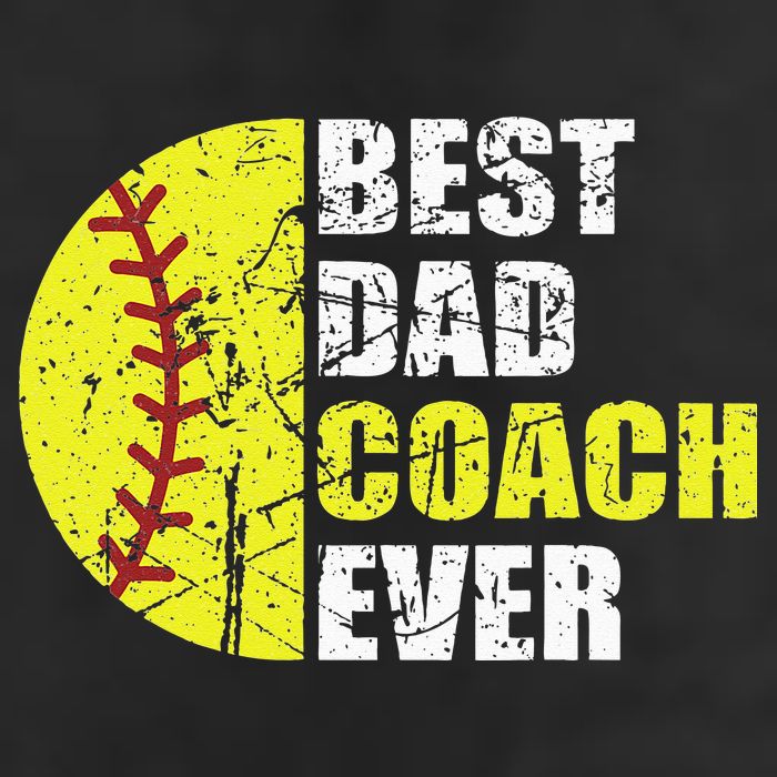 Best Softball Dad Coach Ever Retro Father Softball Coach Dad Golf Towel